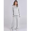 imageANRABESS Womens 2 Piece Lounge Sets Sweatsuit Travel Outfits Wide Leg Pants Set 2024 Fall Fashion Tracksuit ClothesGrey