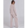 imageANRABESS Womens 2 Piece Lounge Sets Sweatsuit Travel Outfits Wide Leg Pants Set 2024 Fall Fashion Tracksuit ClothesLight Khaki