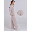 imageANRABESS Womens 2 Piece Lounge Sets Sweatsuit Travel Outfits Wide Leg Pants Set 2024 Fall Fashion Tracksuit ClothesLight Khaki