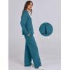 imageANRABESS Womens 2 Piece Lounge Sets Sweatsuit Travel Outfits Wide Leg Pants Set 2024 Fall Fashion Tracksuit ClothesTeal