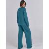 imageANRABESS Womens 2 Piece Lounge Sets Sweatsuit Travel Outfits Wide Leg Pants Set 2024 Fall Fashion Tracksuit ClothesTeal