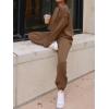 imageANRABESS Womens 2 Piece Outfits Lounge Sets Cropped Sweatshirt ampamp Joggers Fashion Sweatsuit Sweat Set 2024 Fall TravelBrown