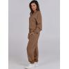 imageANRABESS Womens 2 Piece Outfits Lounge Sets Cropped Sweatshirt ampamp Joggers Fashion Sweatsuit Sweat Set 2024 Fall TravelBrown