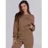 imageANRABESS Womens 2 Piece Outfits Lounge Sets Cropped Sweatshirt ampamp Joggers Fashion Sweatsuit Sweat Set 2024 Fall TravelBrown