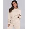 imageANRABESS Womens 2 Piece Outfits Lounge Sets Cropped Sweatshirt ampamp Joggers Fashion Sweatsuit Sweat Set 2024 Fall TravelCream