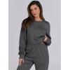 imageANRABESS Womens 2 Piece Outfits Lounge Sets Cropped Sweatshirt ampamp Joggers Fashion Sweatsuit Sweat Set 2024 Fall TravelDark Grey