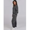 imageANRABESS Womens 2 Piece Outfits Lounge Sets Cropped Sweatshirt ampamp Joggers Fashion Sweatsuit Sweat Set 2024 Fall TravelDark Grey