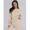 imageANRABESS Womens 2 Piece Outfits Lounge Sets Cropped Sweatshirt ampamp Joggers Fashion Sweatsuit Sweat Set 2024 Fall TravelKhaki