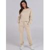 imageANRABESS Womens 2 Piece Outfits Lounge Sets Cropped Sweatshirt ampamp Joggers Fashion Sweatsuit Sweat Set 2024 Fall TravelKhaki