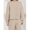 imageANRABESS Womens 2 Piece Outfits Lounge Sets Cropped Sweatshirt ampamp Joggers Fashion Sweatsuit Sweat Set 2024 Fall TravelKhaki