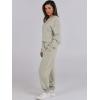 imageANRABESS Womens 2 Piece Outfits Lounge Sets Cropped Sweatshirt ampamp Joggers Fashion Sweatsuit Sweat Set 2024 Fall TravelLight Khaki