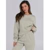 imageANRABESS Womens 2 Piece Outfits Lounge Sets Cropped Sweatshirt ampamp Joggers Fashion Sweatsuit Sweat Set 2024 Fall TravelLight Khaki