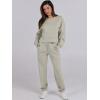 imageANRABESS Womens 2 Piece Outfits Lounge Sets Cropped Sweatshirt ampamp Joggers Fashion Sweatsuit Sweat Set 2024 Fall TravelLight Khaki
