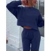 imageANRABESS Womens 2 Piece Outfits Lounge Sets Cropped Sweatshirt ampamp Joggers Fashion Sweatsuit Sweat Set 2024 Fall TravelNavy Blue