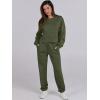 imageANRABESS Womens 2 Piece Outfits Lounge Sets Cropped Sweatshirt ampamp Joggers Fashion Sweatsuit Sweat Set 2024 Fall TravelOlive