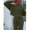 imageANRABESS Womens 2 Piece Outfits Lounge Sets Cropped Sweatshirt ampamp Joggers Fashion Sweatsuit Sweat Set 2024 Fall TravelOlive