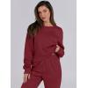 imageANRABESS Womens 2 Piece Outfits Lounge Sets Cropped Sweatshirt ampamp Joggers Fashion Sweatsuit Sweat Set 2024 Fall TravelRed