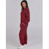 imageANRABESS Womens 2 Piece Outfits Lounge Sets Cropped Sweatshirt ampamp Joggers Fashion Sweatsuit Sweat Set 2024 Fall TravelRed