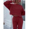 imageANRABESS Womens 2 Piece Outfits Lounge Sets Cropped Sweatshirt ampamp Joggers Fashion Sweatsuit Sweat Set 2024 Fall TravelRed