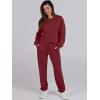 imageANRABESS Womens 2 Piece Outfits Lounge Sets Cropped Sweatshirt ampamp Joggers Fashion Sweatsuit Sweat Set 2024 Fall TravelRed