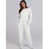 imageANRABESS Womens 2 Piece Outfits Lounge Sets Cropped Sweatshirt ampamp Joggers Fashion Sweatsuit Sweat Set 2024 Fall TravelWhite