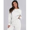 imageANRABESS Womens 2 Piece Outfits Lounge Sets Cropped Sweatshirt ampamp Joggers Fashion Sweatsuit Sweat Set 2024 Fall TravelWhite