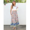 imageANRABESS Womens Boho Maxi Skirts 2025 Summer Casual ALine Flowy Swing Elastic High Waist Tiered Long Skirt with PocketsApricot