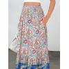 imageANRABESS Womens Boho Maxi Skirts 2025 Summer Casual ALine Flowy Swing Elastic High Waist Tiered Long Skirt with PocketsApricot