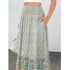 imageANRABESS Womens Boho Maxi Skirts 2025 Summer Casual ALine Flowy Swing Elastic High Waist Tiered Long Skirt with PocketsBlue Floral