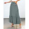 imageANRABESS Womens Boho Maxi Skirts 2025 Summer Casual ALine Flowy Swing Elastic High Waist Tiered Long Skirt with PocketsFloral Dark Green