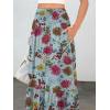 imageANRABESS Womens Boho Maxi Skirts 2025 Summer Casual ALine Flowy Swing Elastic High Waist Tiered Long Skirt with PocketsGreen Floral