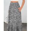imageANRABESS Womens Boho Maxi Skirts 2025 Summer Casual ALine Flowy Swing Elastic High Waist Tiered Long Skirt with PocketsLeopard Print