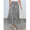imageANRABESS Womens Boho Maxi Skirts 2025 Summer Casual ALine Flowy Swing Elastic High Waist Tiered Long Skirt with PocketsLeopard Print