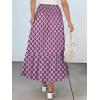 imageANRABESS Womens Boho Maxi Skirts 2025 Summer Casual ALine Flowy Swing Elastic High Waist Tiered Long Skirt with PocketsPurple Floral