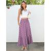 imageANRABESS Womens Boho Maxi Skirts 2025 Summer Casual ALine Flowy Swing Elastic High Waist Tiered Long Skirt with PocketsPurple Floral
