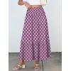 imageANRABESS Womens Boho Maxi Skirts 2025 Summer Casual ALine Flowy Swing Elastic High Waist Tiered Long Skirt with PocketsPurple Floral