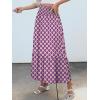 imageANRABESS Womens Boho Maxi Skirts 2025 Summer Casual ALine Flowy Swing Elastic High Waist Tiered Long Skirt with PocketsPurple Floral