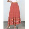 imageANRABESS Womens Boho Maxi Skirts 2025 Summer Casual ALine Flowy Swing Elastic High Waist Tiered Long Skirt with PocketsRed Blue Floral