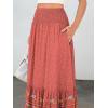 imageANRABESS Womens Boho Maxi Skirts 2025 Summer Casual ALine Flowy Swing Elastic High Waist Tiered Long Skirt with PocketsRed Blue Floral