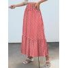 imageANRABESS Womens Boho Maxi Skirts 2025 Summer Casual ALine Flowy Swing Elastic High Waist Tiered Long Skirt with PocketsRed Floral
