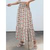 imageANRABESS Womens Boho Maxi Skirts 2025 Summer Casual ALine Flowy Swing Elastic High Waist Tiered Long Skirt with PocketsWhite Pink Floral