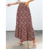 imageANRABESS Womens Boho Maxi Skirts 2025 Summer Casual ALine Flowy Swing Elastic High Waist Tiered Long Skirt with PocketsWhite Red Floral