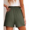 imageANRABESS Womens Casual High Waisted Shorts Wide Leg Elastic Waist Lounge Cute Beach Shorts 2025 Summer Vacation OutfitsArmy Green