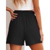 imageANRABESS Womens Casual High Waisted Shorts Wide Leg Elastic Waist Lounge Cute Beach Shorts 2025 Summer Vacation OutfitsBlack
