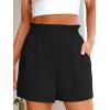 imageANRABESS Womens Casual High Waisted Shorts Wide Leg Elastic Waist Lounge Cute Beach Shorts 2025 Summer Vacation OutfitsBlack