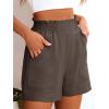 imageANRABESS Womens Casual High Waisted Shorts Wide Leg Elastic Waist Lounge Cute Beach Shorts 2025 Summer Vacation OutfitsCoffee