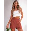 imageANRABESS Womens Casual High Waisted Shorts Wide Leg Elastic Waist Lounge Cute Beach Shorts 2025 Summer Vacation OutfitsCoral