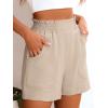 imageANRABESS Womens Casual High Waisted Shorts Wide Leg Elastic Waist Lounge Cute Beach Shorts 2025 Summer Vacation OutfitsKhaki