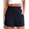 imageANRABESS Womens Casual High Waisted Shorts Wide Leg Elastic Waist Lounge Cute Beach Shorts 2025 Summer Vacation OutfitsNavy