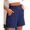 imageANRABESS Womens Casual High Waisted Shorts Wide Leg Elastic Waist Lounge Cute Beach Shorts 2025 Summer Vacation OutfitsNavy Blue